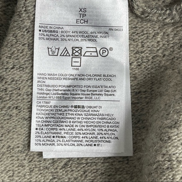 Banana Republic Alpaca Mohair Waterfall Sleeveless Stripe Details Cardigan - Picture 5 of 6